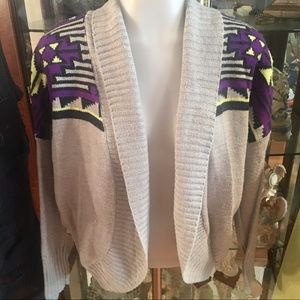Women's Aztec Print Cardigan Sweater/SZ XS/S